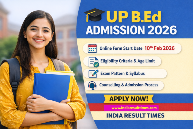 UP B.Ed Admission Application Form 2026