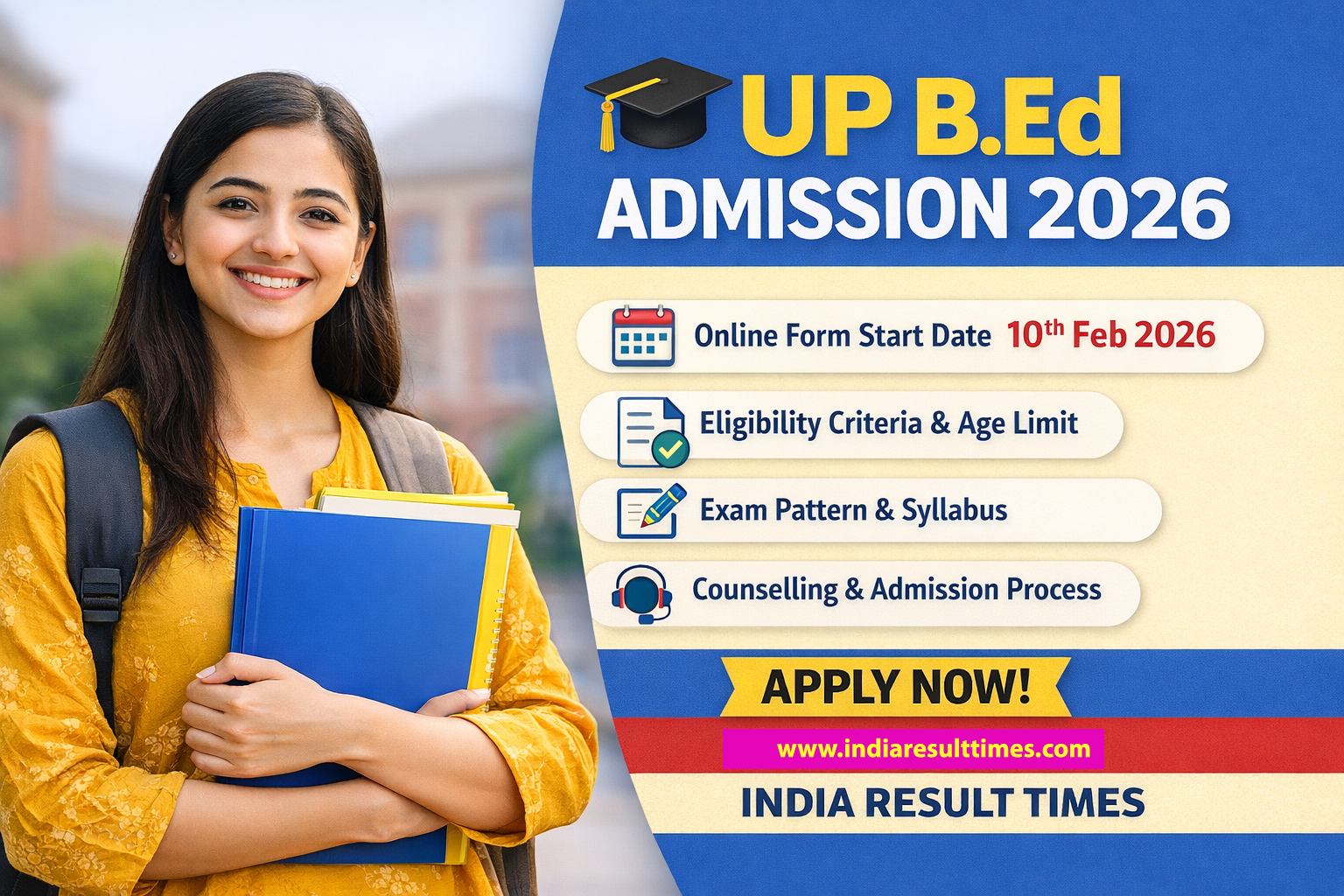 UP B.Ed Admission Application Form 2026