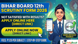 Bihar Board Class 12th Scrutiny Form 2026 