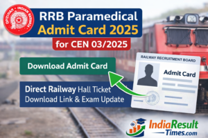 RRB PRAMEDICAL ADMIT CARD 