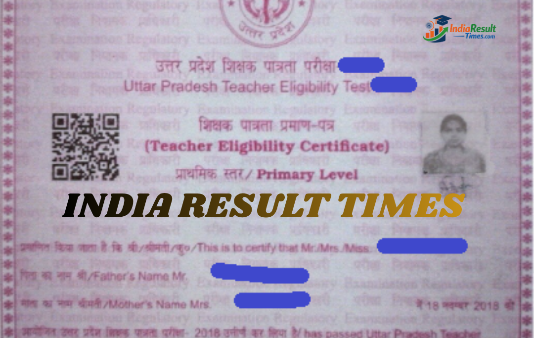 UPTET CERTIFICATE DUMMY