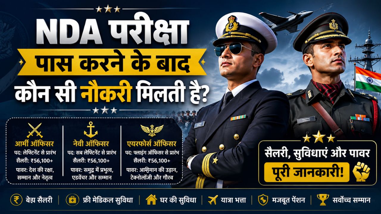 NDA परीक्षा पास करने के बाद कौन सी नौकरी मिलती है